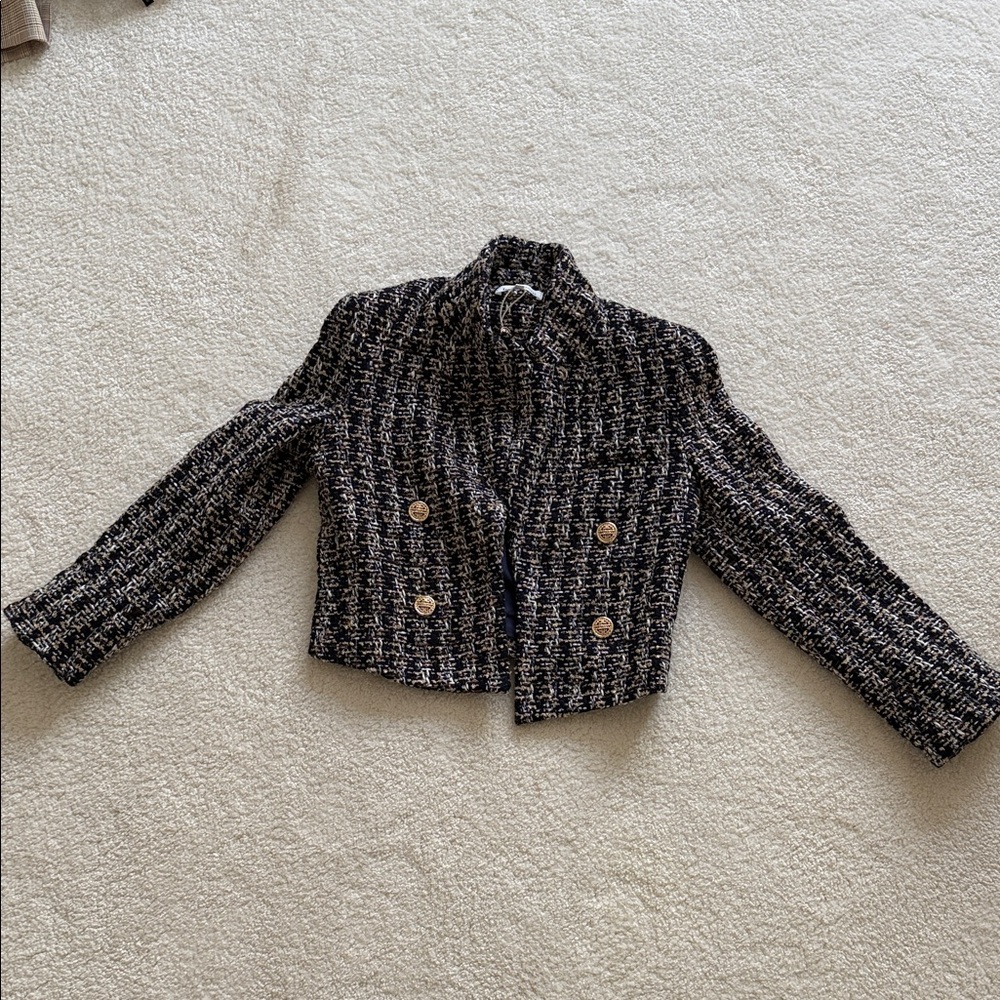 Heartloom Black and White Tweed Blazer